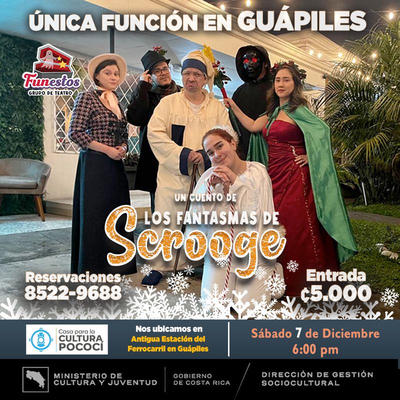 Afiche informativo "Los fantasmas de Scrooge"